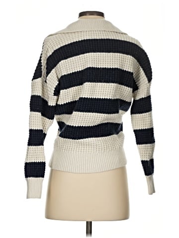 Madewell Waffle-Knit Henley Sweater in Stripe (view 2)