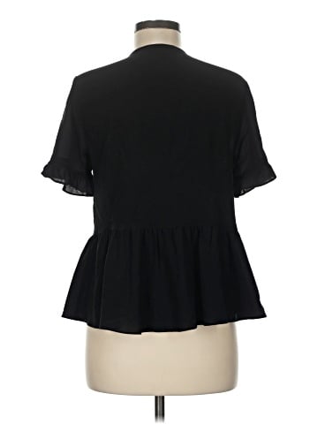 Madewell Silk Studio Ruffle-Hem Top (view 2)