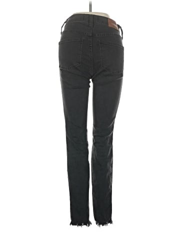 Madewell 9" Mid-Rise Skinny Jeans in Berkeley Black: Button-Through Edition (view 2)