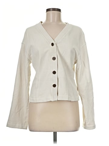Madewell Darted Cardigan Sweatshirt (view 1)