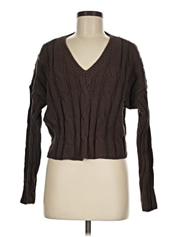 Madewell Cable-Knit V-Neck Crop Sweater (view 1)