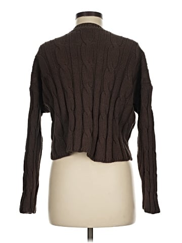 Madewell Cable-Knit V-Neck Crop Sweater (view 2)