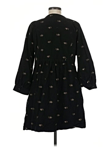 Madewell Corduroy Quilted-Bib Mini Dress in Blurred Ikat (view 2)