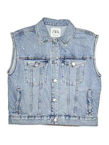 Zara Denim Vest (view 1)