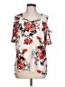 Patchington Floral Ivory Short Sleeve Blouse Size L - photo 1