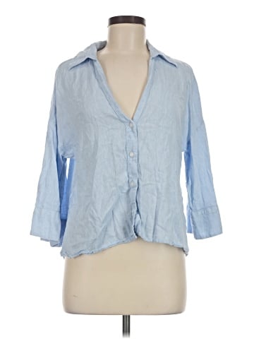 H&M 3/4 Sleeve Button-Down Shirt (view 1)