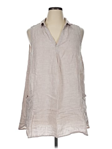 Sigrid Olsen Sleeveless Button-Down Shirt (view 1)