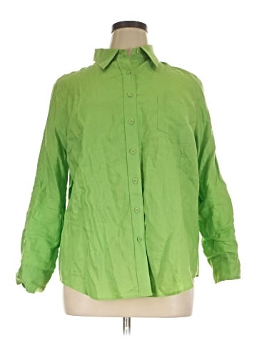 Jones New York Signature 3/4 Sleeve Button-Down Shirt (view 1)