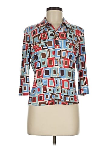 J. McLaughlin 3/4 Sleeve Silk Top (view 1)