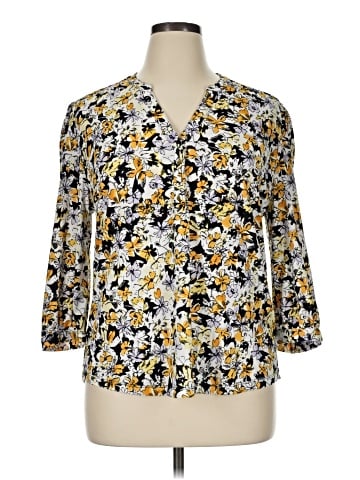 Karl Lagerfeld Paris 3/4 Sleeve Blouse (view 1)