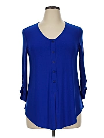 Joseph Ribkoff Long Sleeve Henley (view 1)