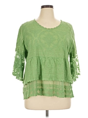 Democracy 3/4 Sleeve Blouse (view 1)