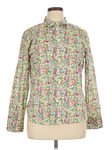 Liberty Art Fabrics For J.Crew Long Sleeve Blouse