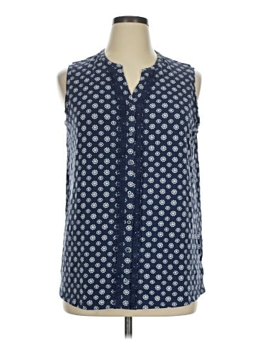 Lands' End Sleeveless Button-Down Shirt (view 1)