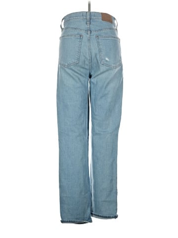 Madewell The Perfect Vintage Straight Jean in Danby Wash: Knee-Rip Edition (view 2)