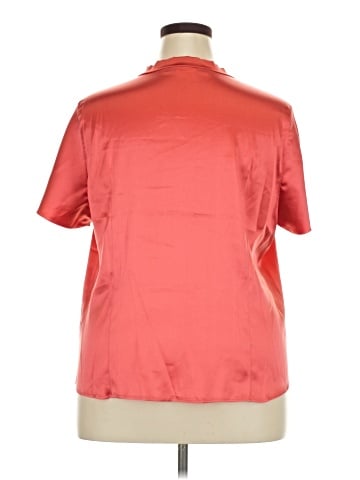 Marina Rinaldi Short Sleeve Silk Top (view 2)