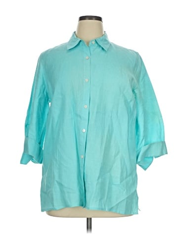 Real Clothes 3/4 Sleeve Button-Down Shirt (view 1)