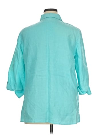 Real Clothes 3/4 Sleeve Button-Down Shirt (view 2)