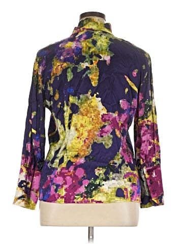St. John 3/4 Sleeve Silk Top (view 2)