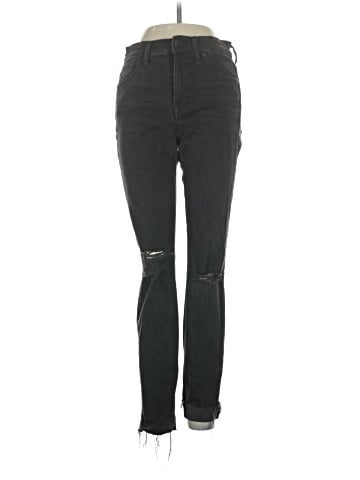 Madewell 9" Mid-Rise Skinny Jeans in Black Sea (view 1)