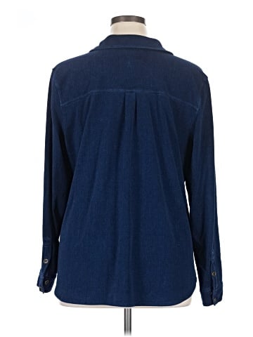 Susan Graver Long Sleeve Button-Down Shirt (view 2)