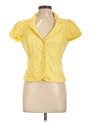 Express Design Studio Short Sleeve Blouse (view 1)