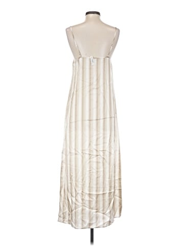 Madewell Midi Slip Dress in Stripe Silk (view 2)