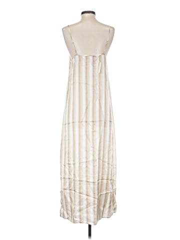 Madewell Midi Slip Dress in Stripe Silk (view 2)