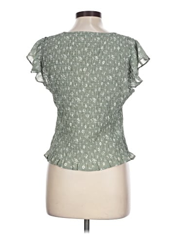Madewell Lucie V-Neck Smocked Top in Cottage Garden (view 2)