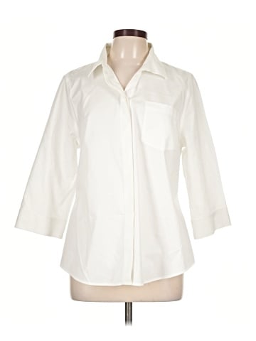 Chico's 3/4 Sleeve Button-Down Shirt (view 1)