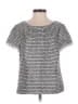 Talbots Tweed Silver Black Short Sleeve Top Size 2 Petite - photo 1