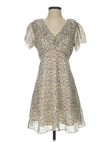 Madewell Silk Ruffle-Neck Mini Dress (view 1)