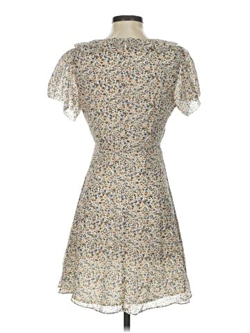 Madewell Silk Ruffle-Neck Mini Dress (view 2)