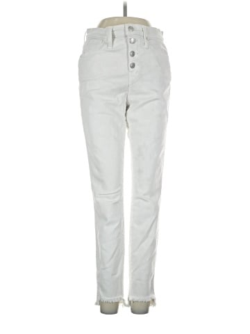 Madewell 10" High-Rise Skinny Jeans in Pure White: Step-Hem Edition (view 1)