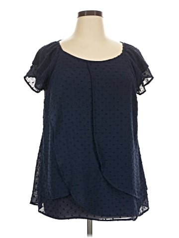 Roz & Ali Short Sleeve Blouse (view 1)