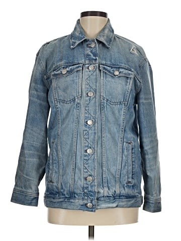 Madewell The Oversized Jean Jacket in Junction Wash: Distressed Edition (view 1)