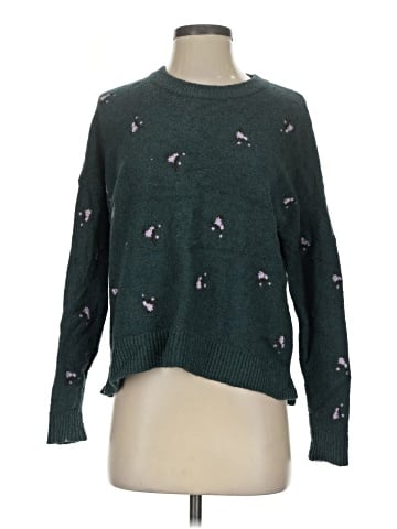 Madewell Embroidered Cross-Stitch Floral Pullover Sweater (view 1)