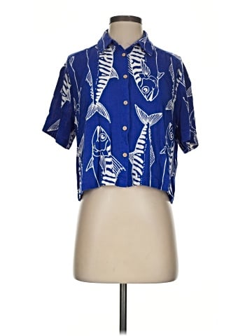 Rose + Olive Short Sleeve Button-Down Shirt (view 1)