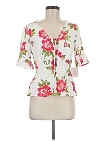 LC Lauren Conrad Short Sleeve Blouse (view 1)