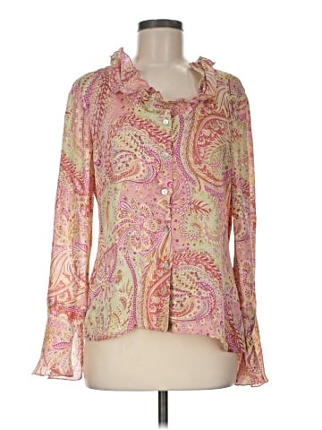 Company Ellen Tracy Long Sleeve Silk Top (view 1)