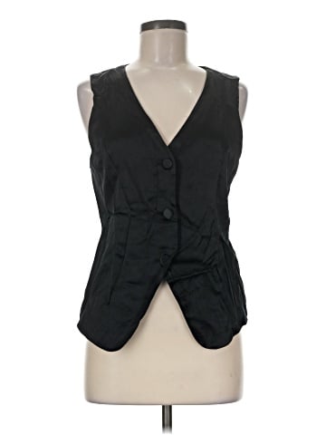 Madewell Button-Front Vest Top in Satin (view 1)