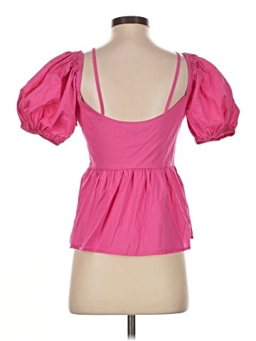 Aqua Short Sleeve Blouse (view 2)