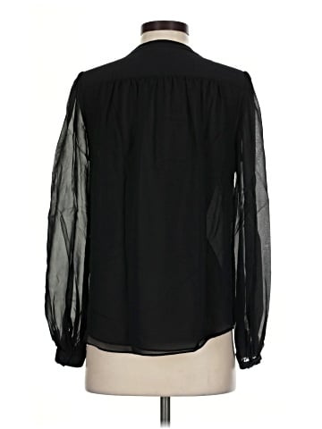 Diane von Furstenberg Long Sleeve Silk Top (view 2)
