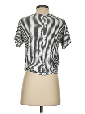 Madewell Button-Back Tie Tee in Classon Stripe (view 2)