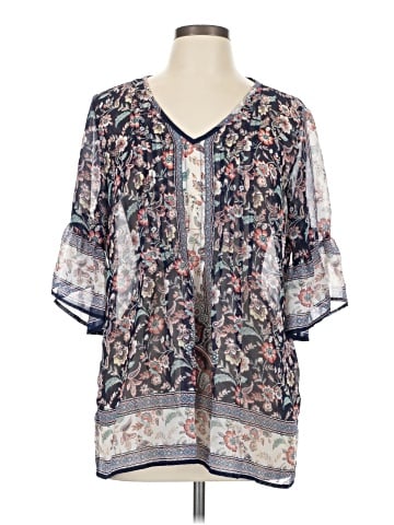 Roz & Ali 3/4 Sleeve Blouse (view 1)