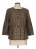 Talbots 100% Wool Houndstooth Brown Wool Coat Size 10 - photo 1