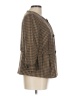 Talbots 100% Wool Houndstooth Brown Wool Coat Size 10 - photo 4