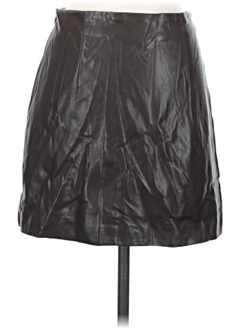 OAK + FORT Faux Leather Skirt (view 2)