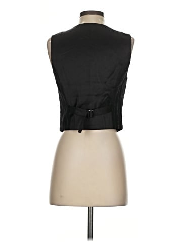 Madewell Wool Button-Front Vest in Pinstripe (view 2)