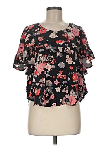 Joie Short Sleeve Silk Top (view 1)